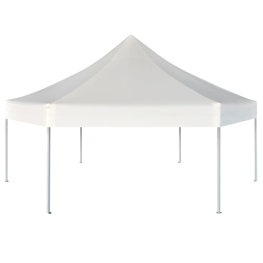 vidaXL Šesterokutni prigodni sklopivi šator krem bijeli 3,6 x 3,1 m