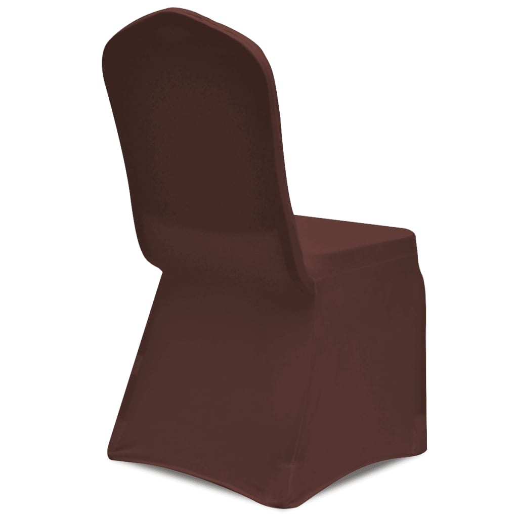 vidaXL Rastezljive navlake za stolice 6 kom Smeđa boja