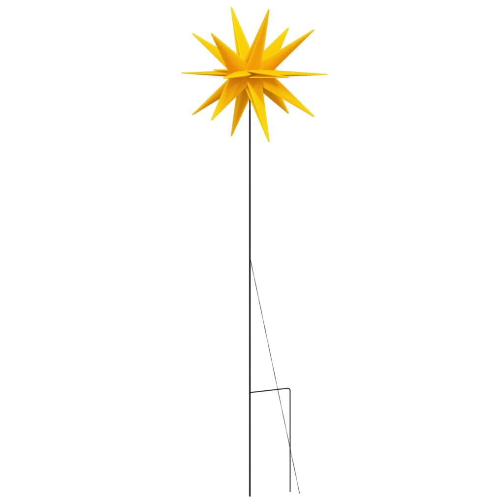 vidaXL Božićna svjetiljka sa šiljkom za tlo LED sklopiva žuta 57 cm