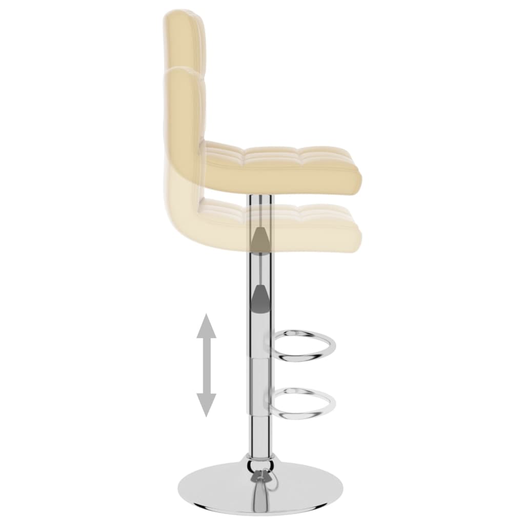 vidaXL Barski stolac od umjetne kože krem