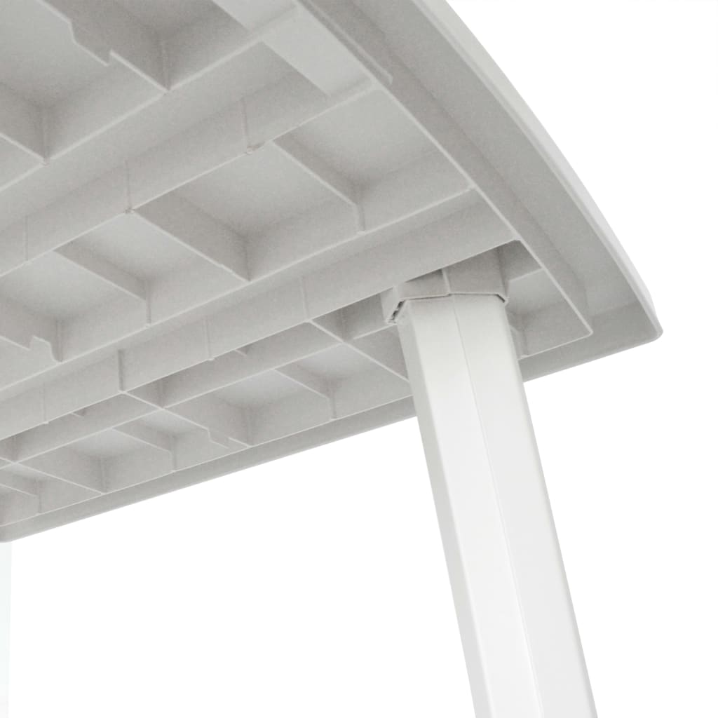 vidaXL Vrtni stol od plastike bijeli 210 x 96 x 72 cm