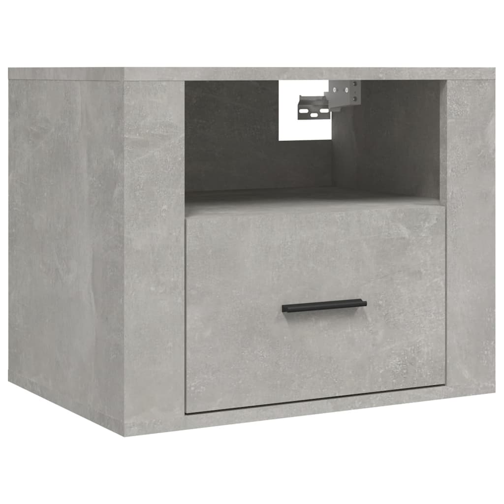 vidaXL Zidni noćni ormarić siva boja betona 50x36x40 cm