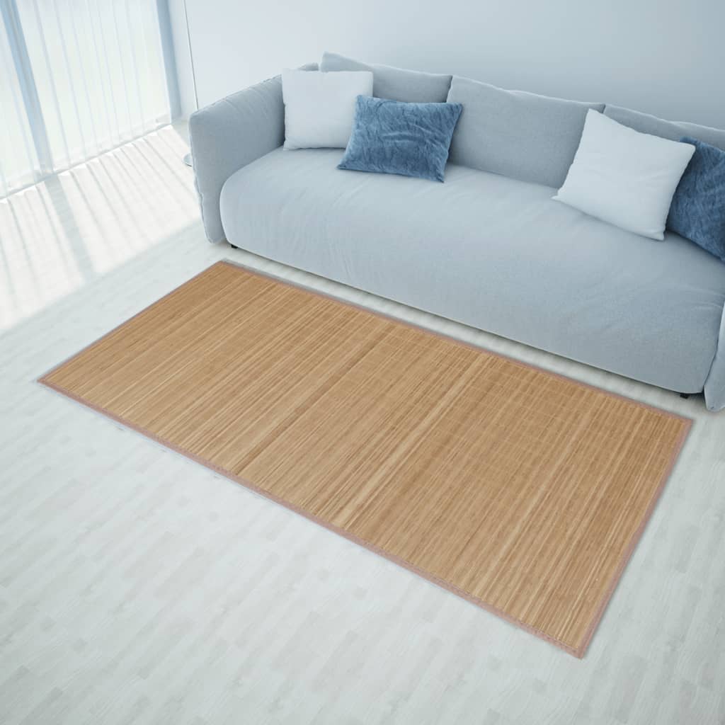 Pravokutni tepih od smeđeg bambusa 120 x 180 cm
