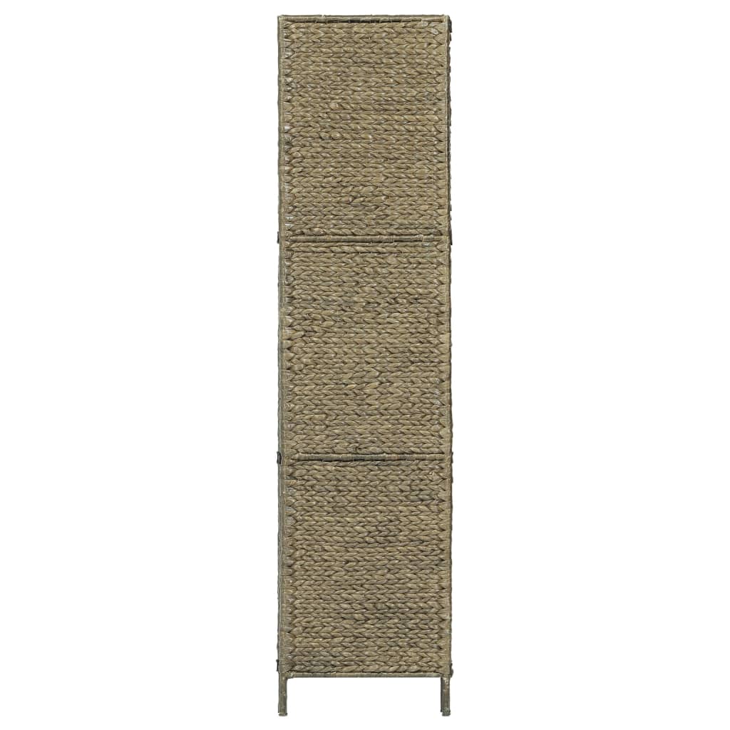 vidaXL Sobna pregrada s 3 panela smeđa 116 x 160 cm od vodenog zumbula