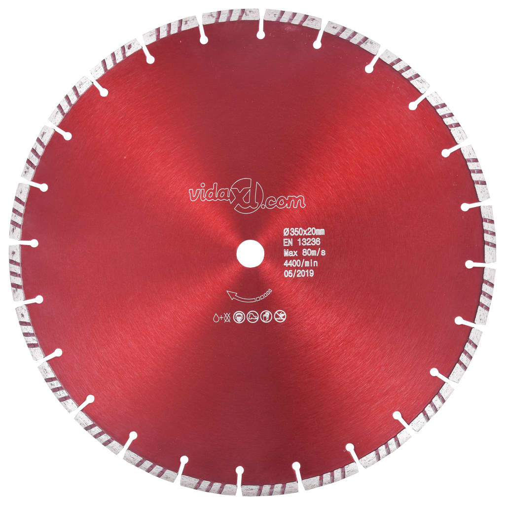 vidaXL Dijamantni disk za rezanje s turbo segmentima čelični 350 mm