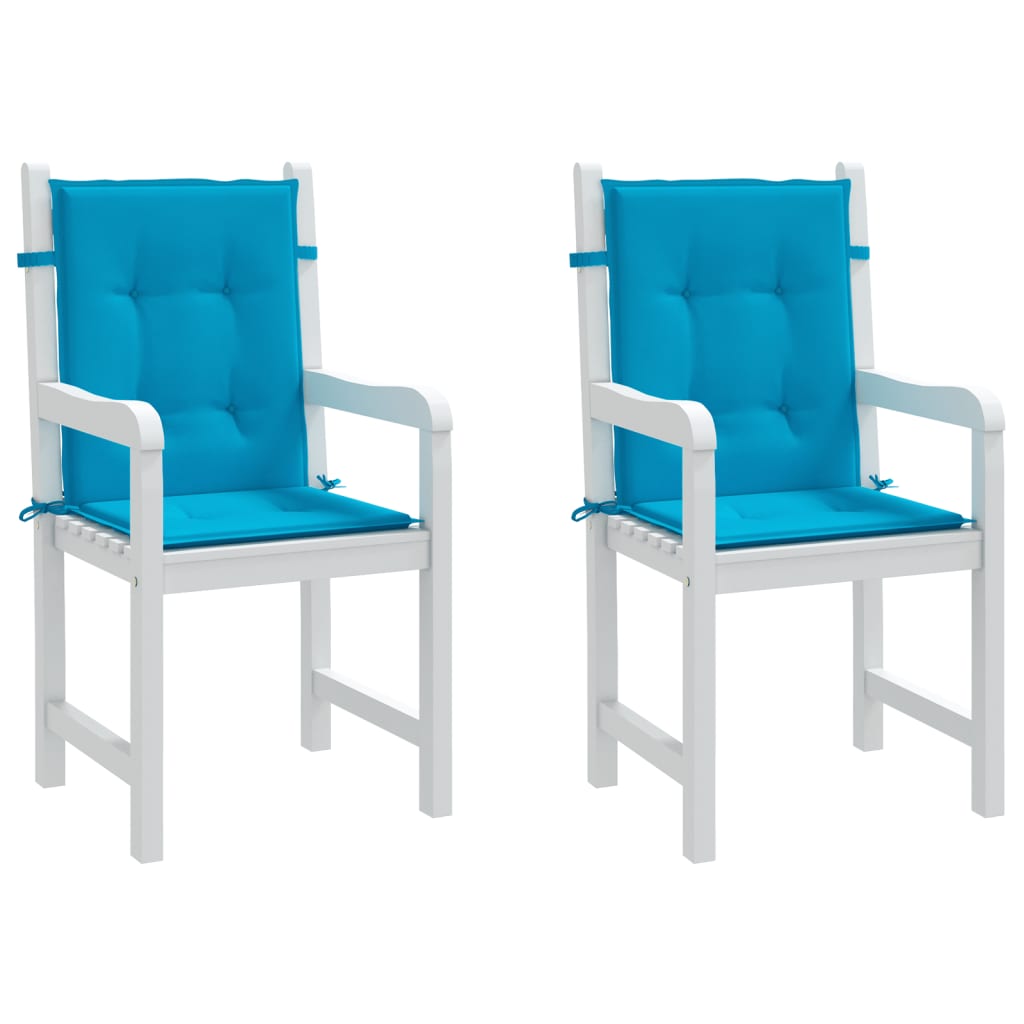 vidaXL Jastuci za vrtne stolice 2 kom plavi 100 x 50 x 3 cm od tkanine