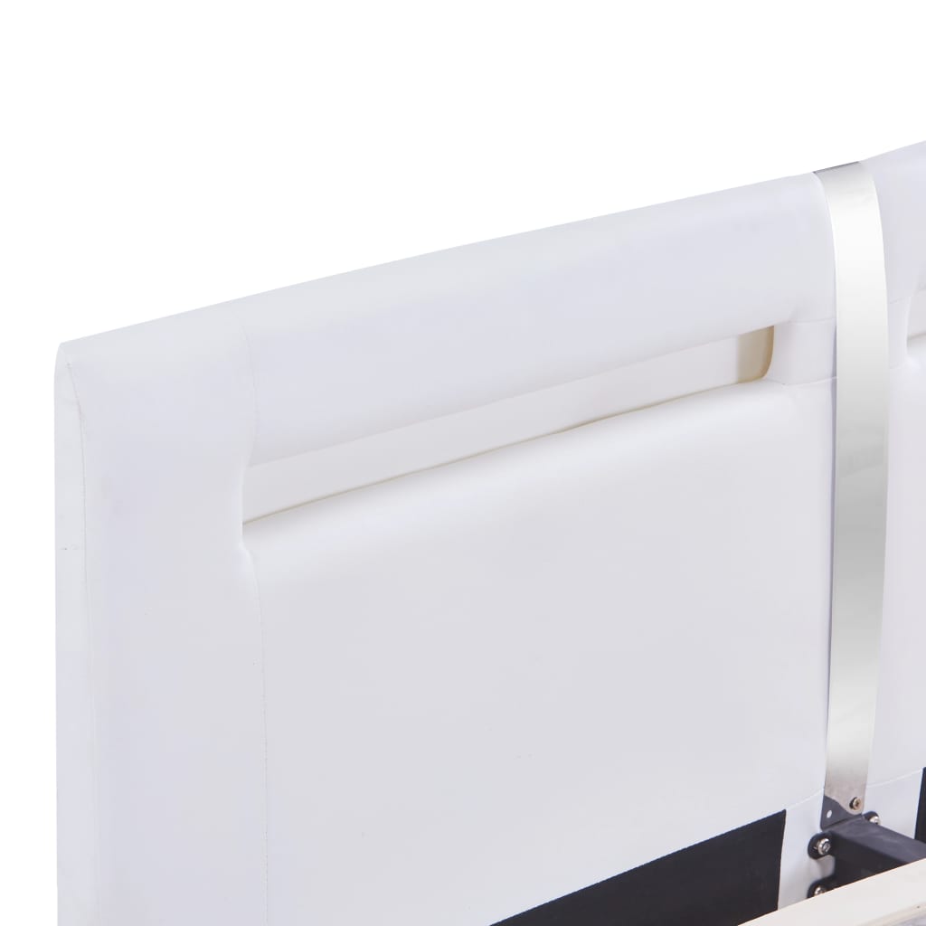 vidaXL Okvir za krevet od umjetne kože LED bijeli 180 x 200 cm