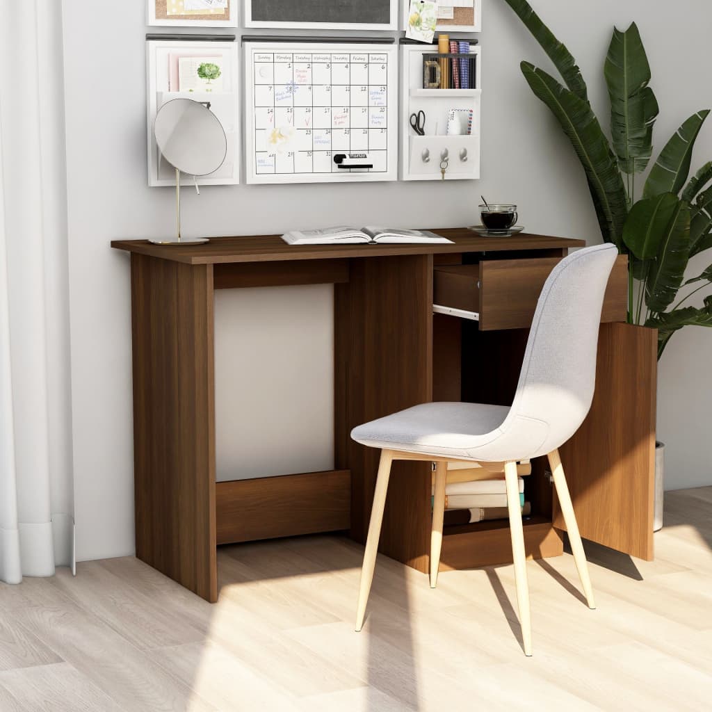 vidaXL Radni stol boja smeđeg hrasta 100x50x76 cm konstruirano drvo