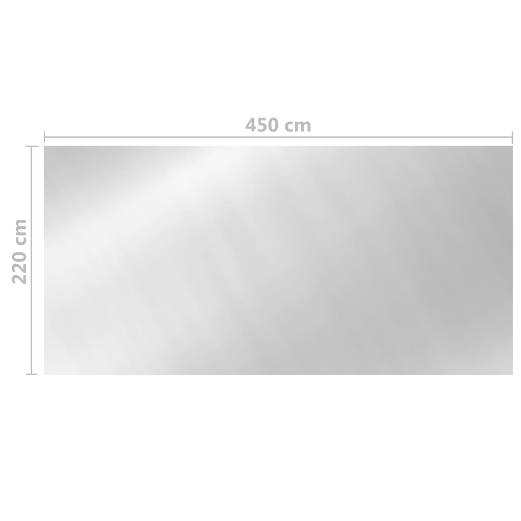 vidaXL Pokrivač za bazen srebrni 450 x 220 cm PE