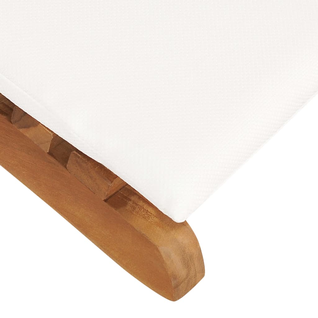 vidaXL Sklopiva ležaljka za sunčanje od masivne tikovine s jastukom
