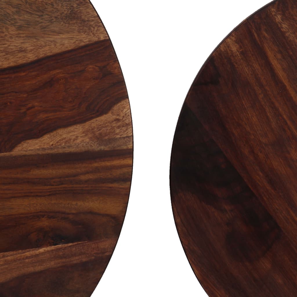 vidaXL 2-dijelni set stolića za kavu od masivnog drva šišama 60x35 cm