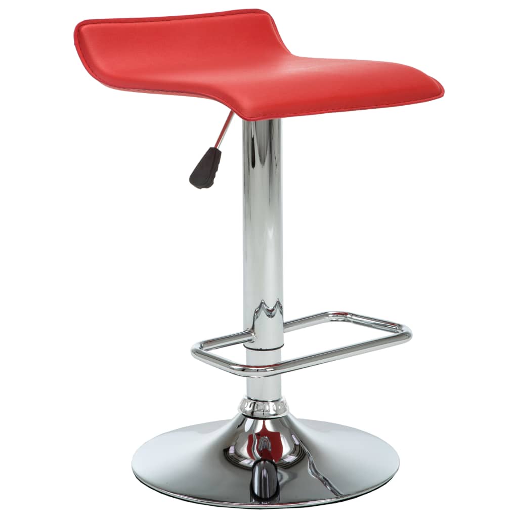 vidaXL Barske stolice od umjetne kože 2 kom crvene