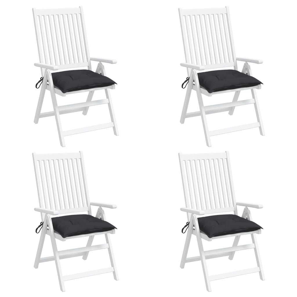 vidaXL Jastuci za stolice 4 kom crni 40 x 40 x 7 cm od tkanine Oxford