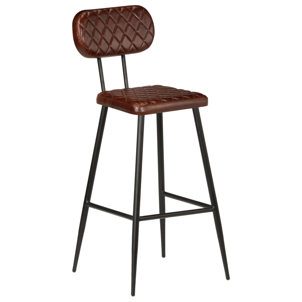 vidaXL Barske stolice 2 kom prirodna koža smeđe