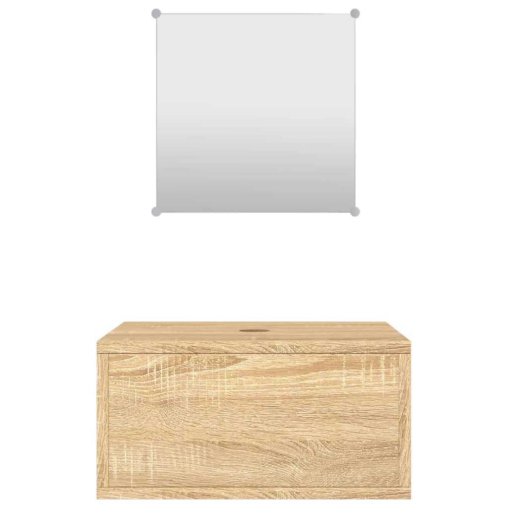 vidaXL 2-dijelni set kupaonskog namještaja boja hrasta drveni