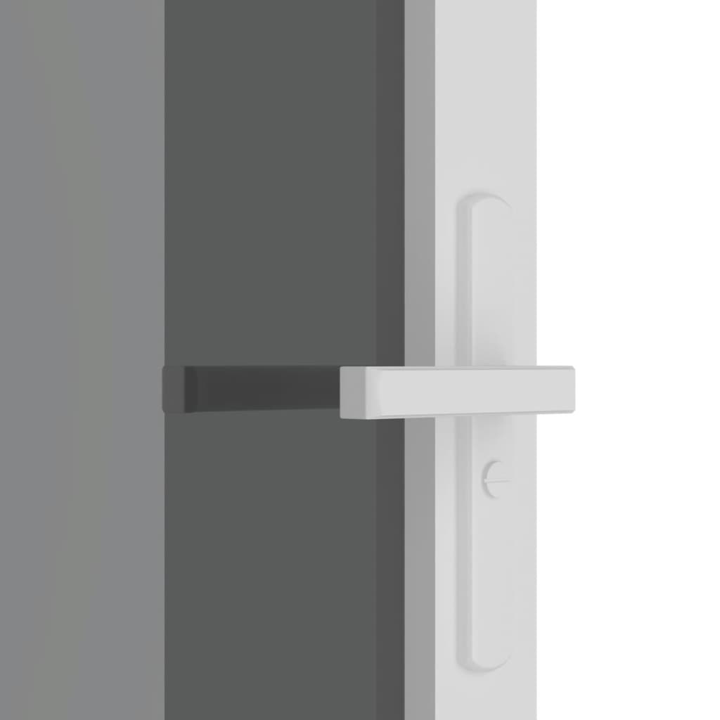 vidaXL Unutarnja vrata 76 x 201,5 cm Bijela od ESG stakla i aluminija
