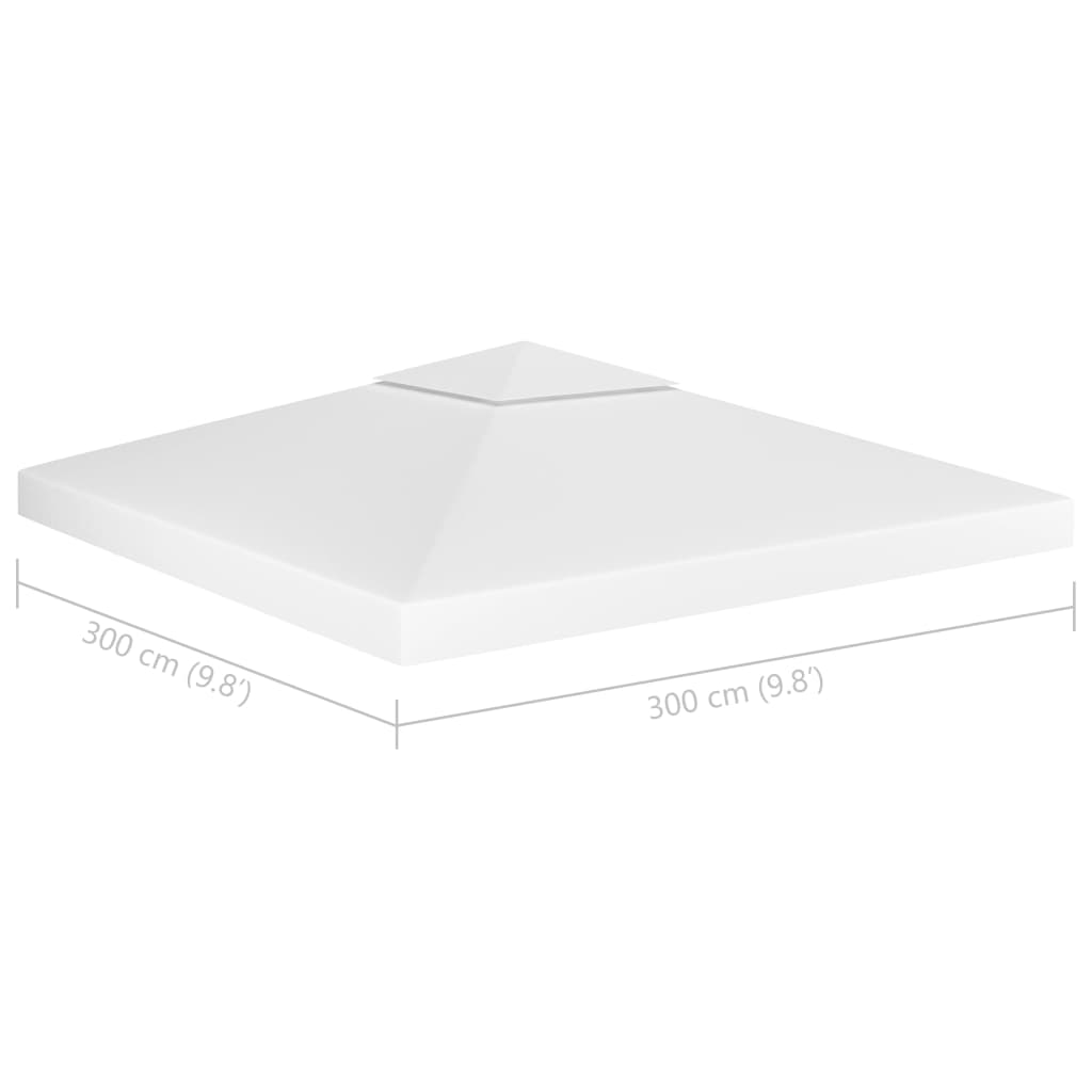 vidaXL Pokrov za sjenicu s 2 razine 310 g/m² 3 x 3 m bijeli