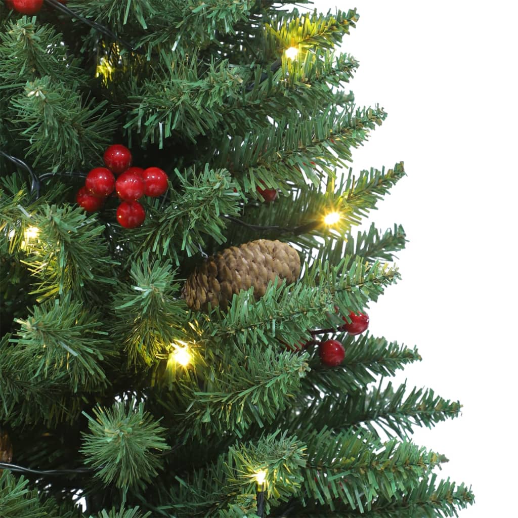 vidaXL Umjetna božićna drvca 2 kom 100 LED žarulja zeleno 120 cm