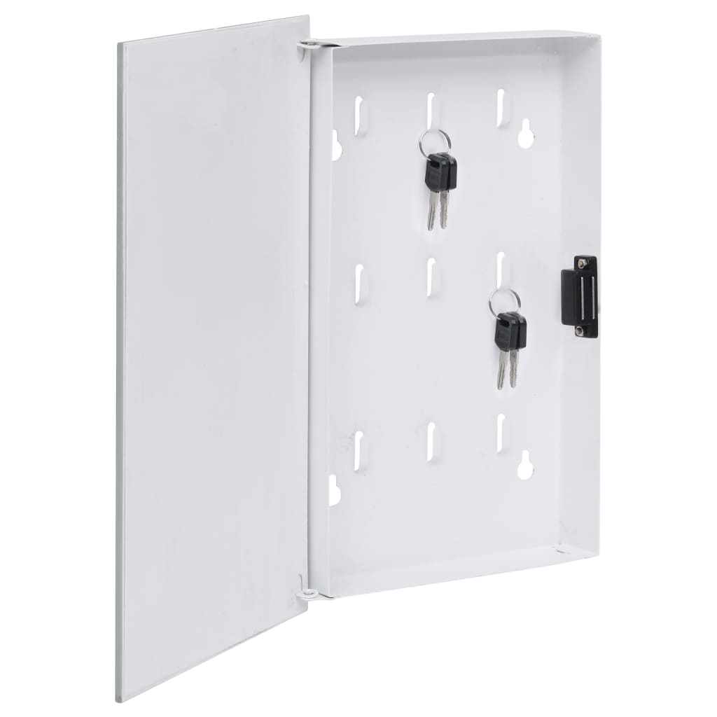 vidaXL Kutija za ključeve s magnetnom pločom bijela 35 x 35 x 5,5 cm