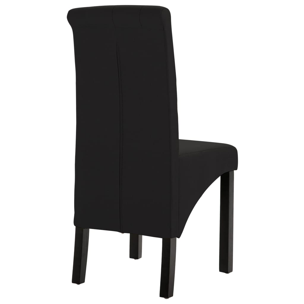 vidaXL Blagovaonske stolice od tkanine 6 kom crne