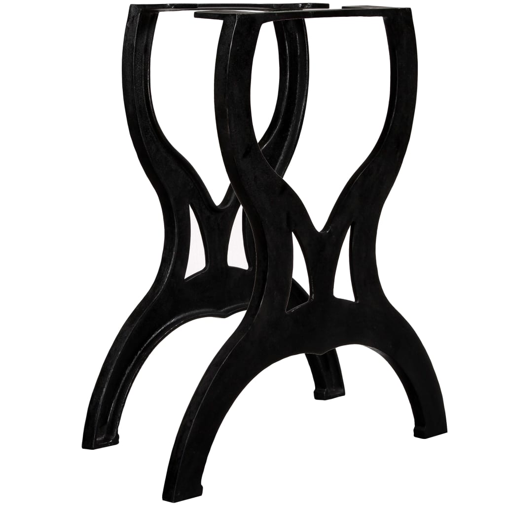 vidaXL Noge za blagovaonski stol 2 kom u obliku X od lijevanog željeza