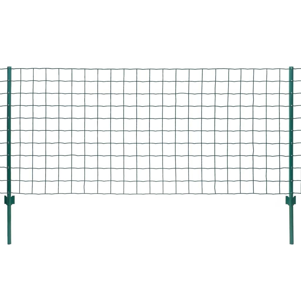 vidaXL Euro ograda 20 x 1 m čelična zelena