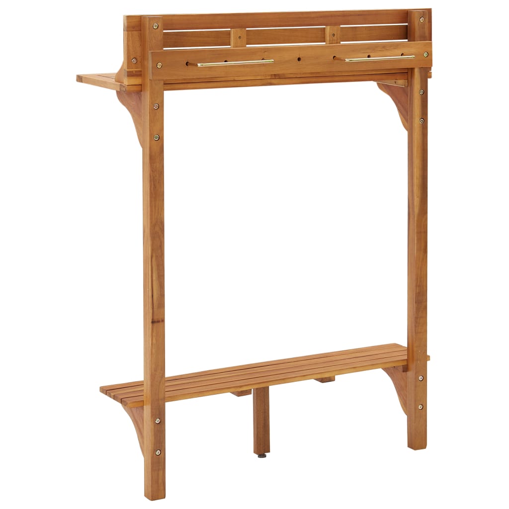 vidaXL Balkonski barski stol 90x37x122,5 cm masivno bagremovo drvo