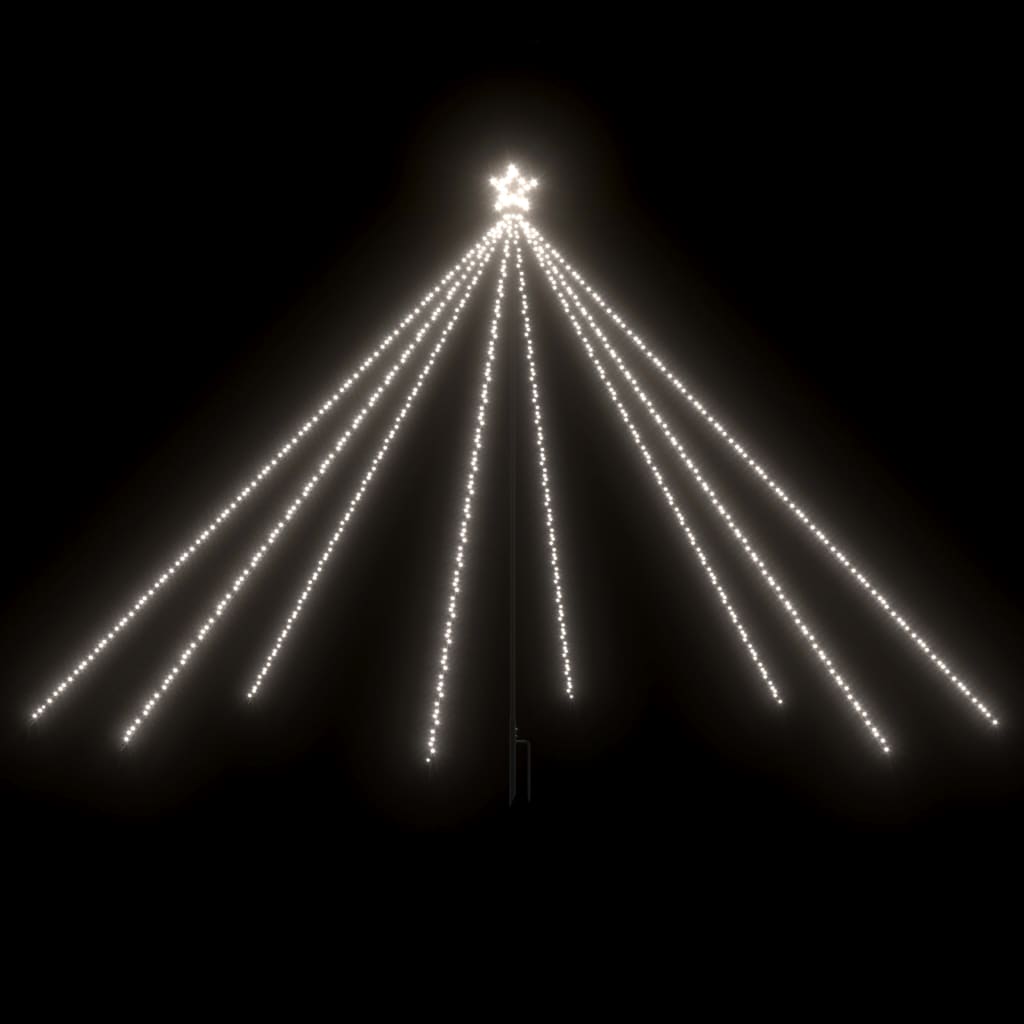 vidaXL Božićno drvce LED s 576 LED žarulja hladno bijelo 3,6 m