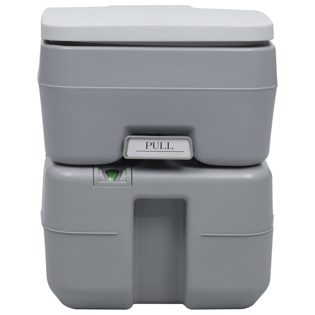 vidaXL Prijenosni toalet za kampiranje sivi 20 + 10 L