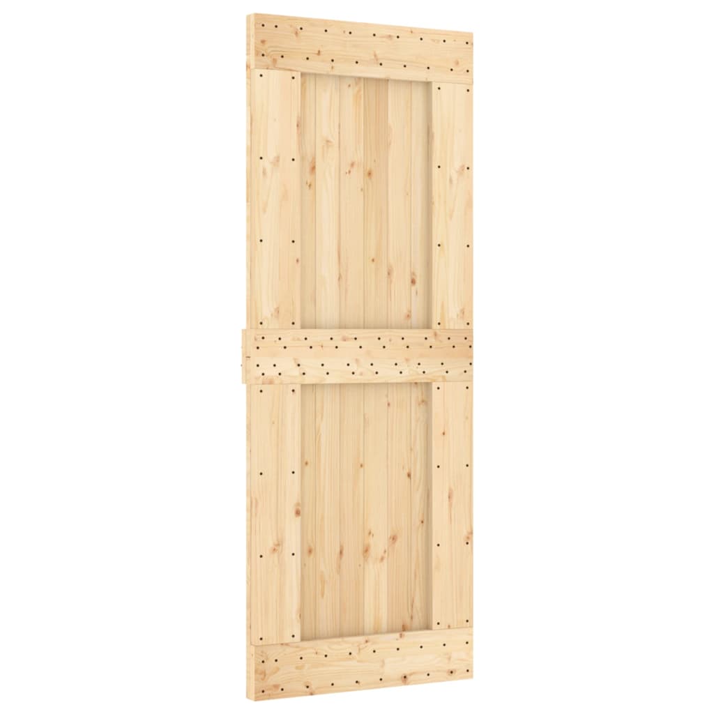 vidaXL Klizna vrata s priborom za montažu 80 x 210 cm masivna borovina