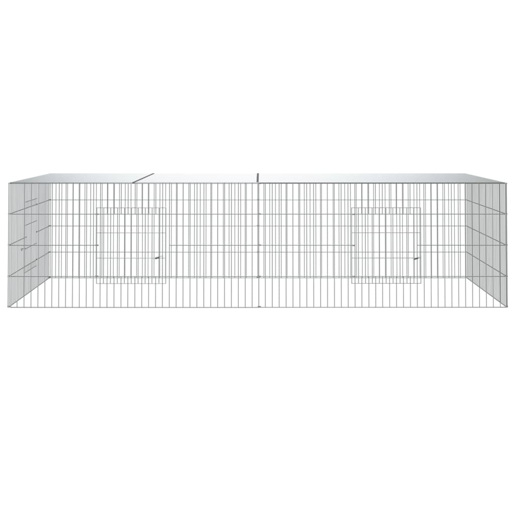 vidaXL Kavez za zečeve s 2 panela 220x110x55 cm od pocinčanog željeza