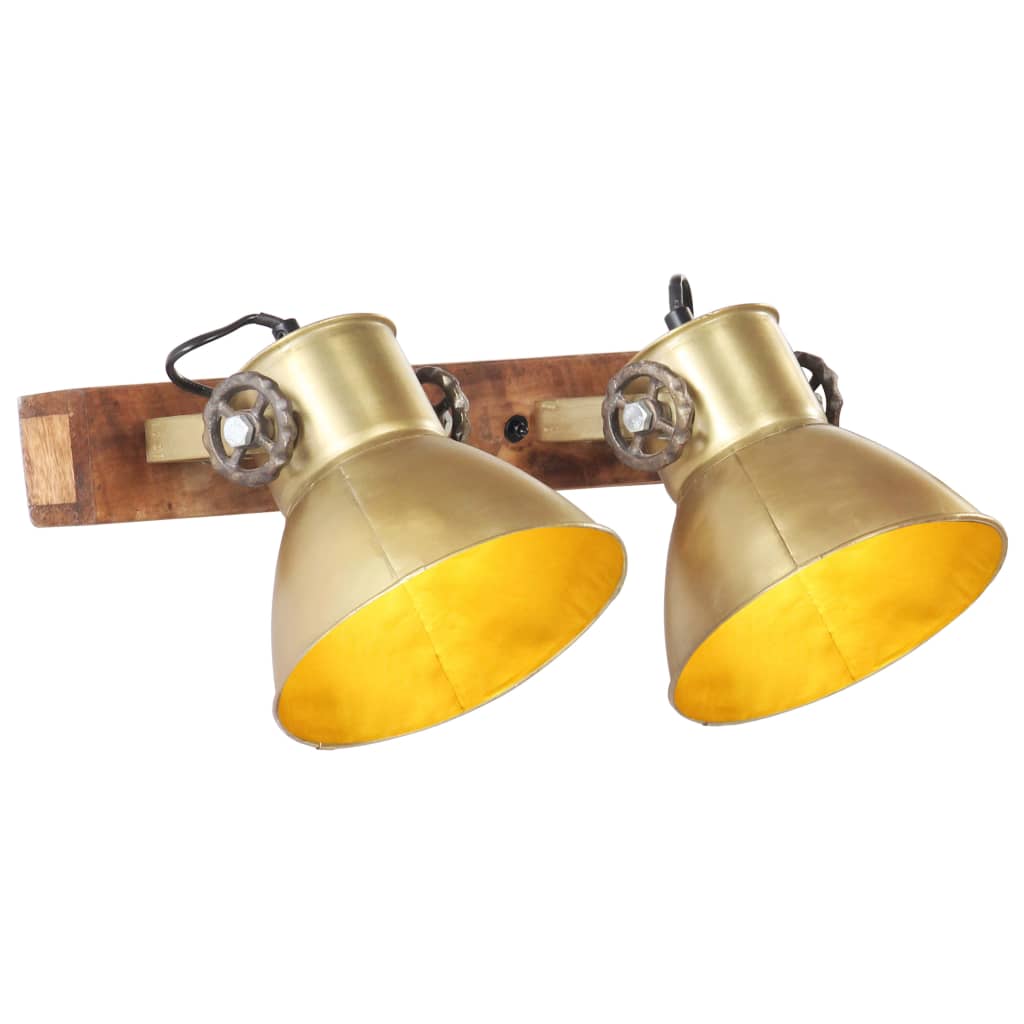 vidaXL Industrijska zidna svjetiljka mjedena 45 x 25 cm E27