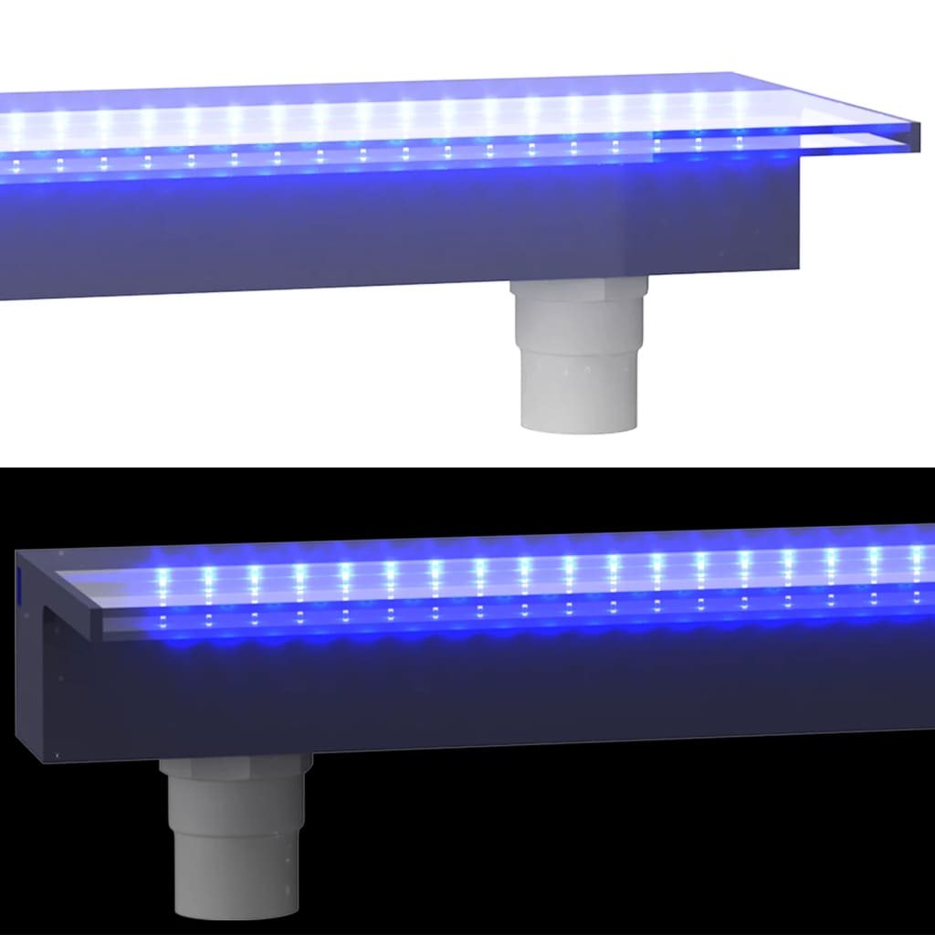 vidaXL Prelijevajući vodopad s RGB LED svjetlima akrilni 90 cm