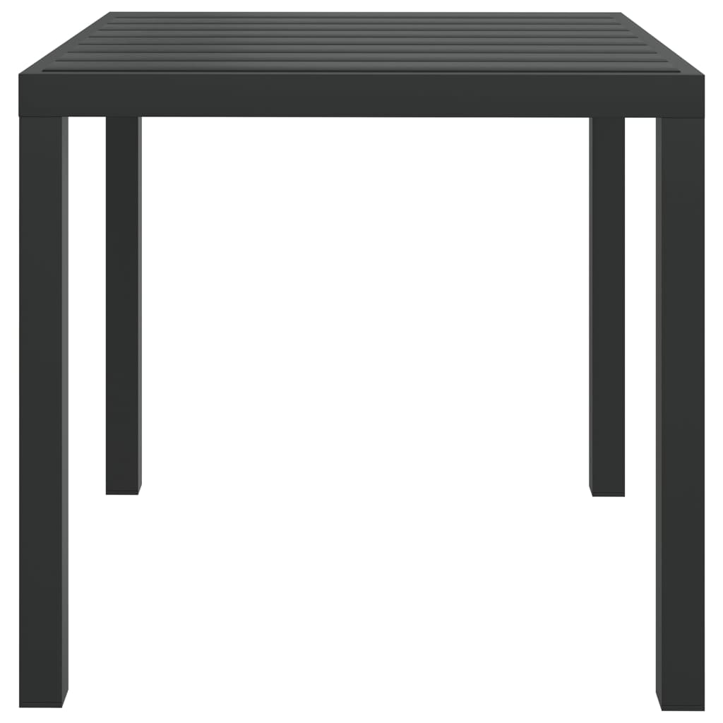 vidaXL Vrtni stol crni 80 x 80 x 74 cm aluminijum i WPC
