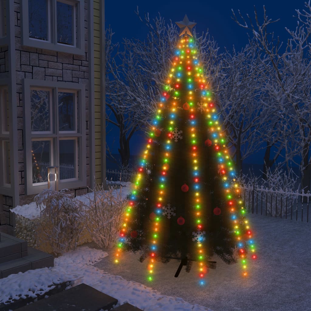 vidaXL Mrežasta svjetla za božićno drvce 400 LED žarulja šarena 400 cm