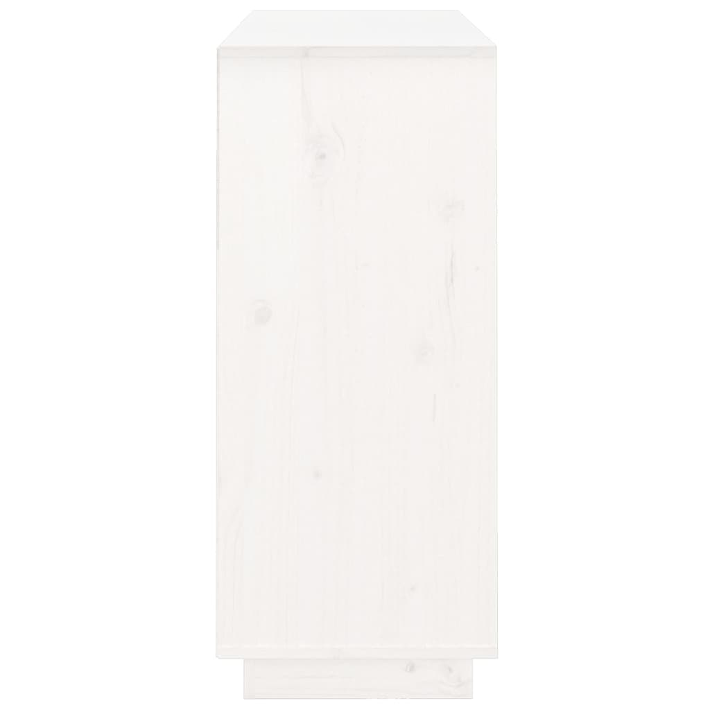 vidaXL Komoda bijela 104,5 x 34 x 80 cm od masivne borovine