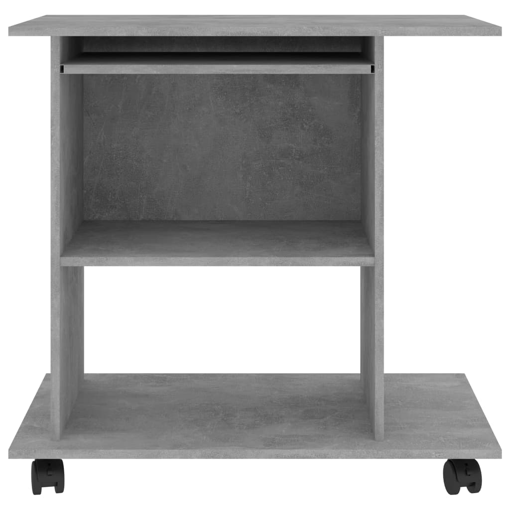 vidaXL Stol za računalo siva boja betona 80 x 50 x 75 cm od iverice