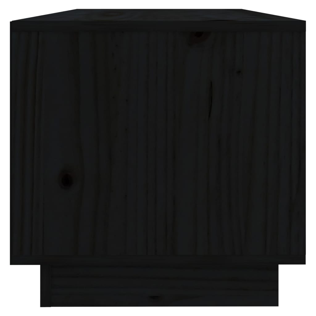 vidaXL TV ormarić crni 90 x 35 x 35 cm od masivne borovine