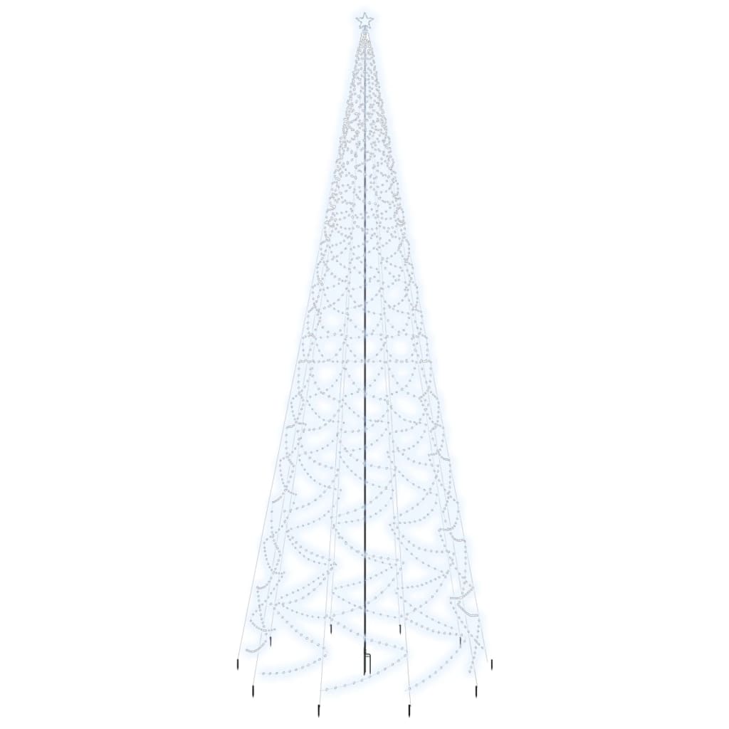 vidaXL Božićno drvce sa šiljkom hladno bijelo s 3000 LED žarulja 800cm