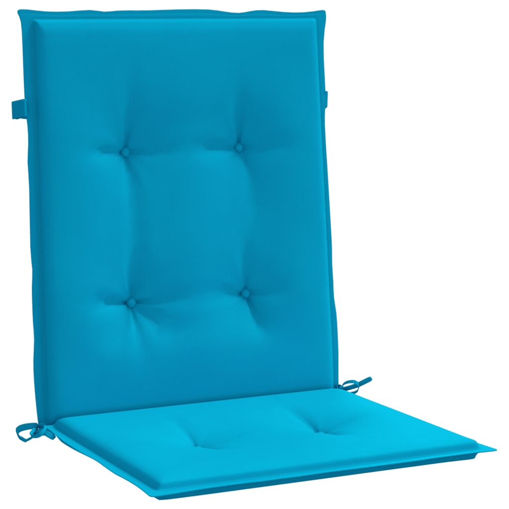 vidaXL Jastuci za vrtne stolice 2 kom plavi 100 x 50 x 3 cm od tkanine