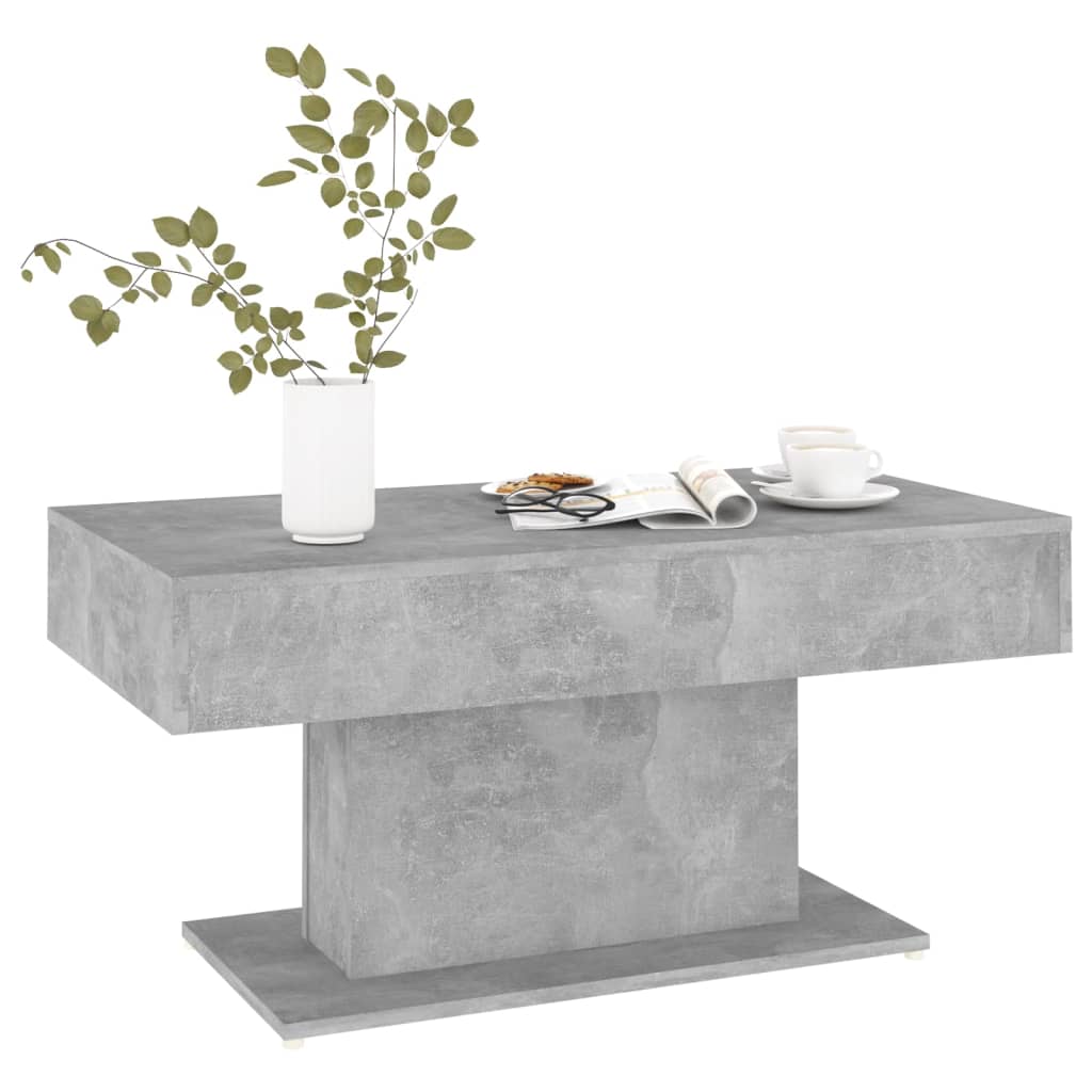 vidaXL Stolić za kavu siva boja betona 96 x 50 x 45 cm od iverice