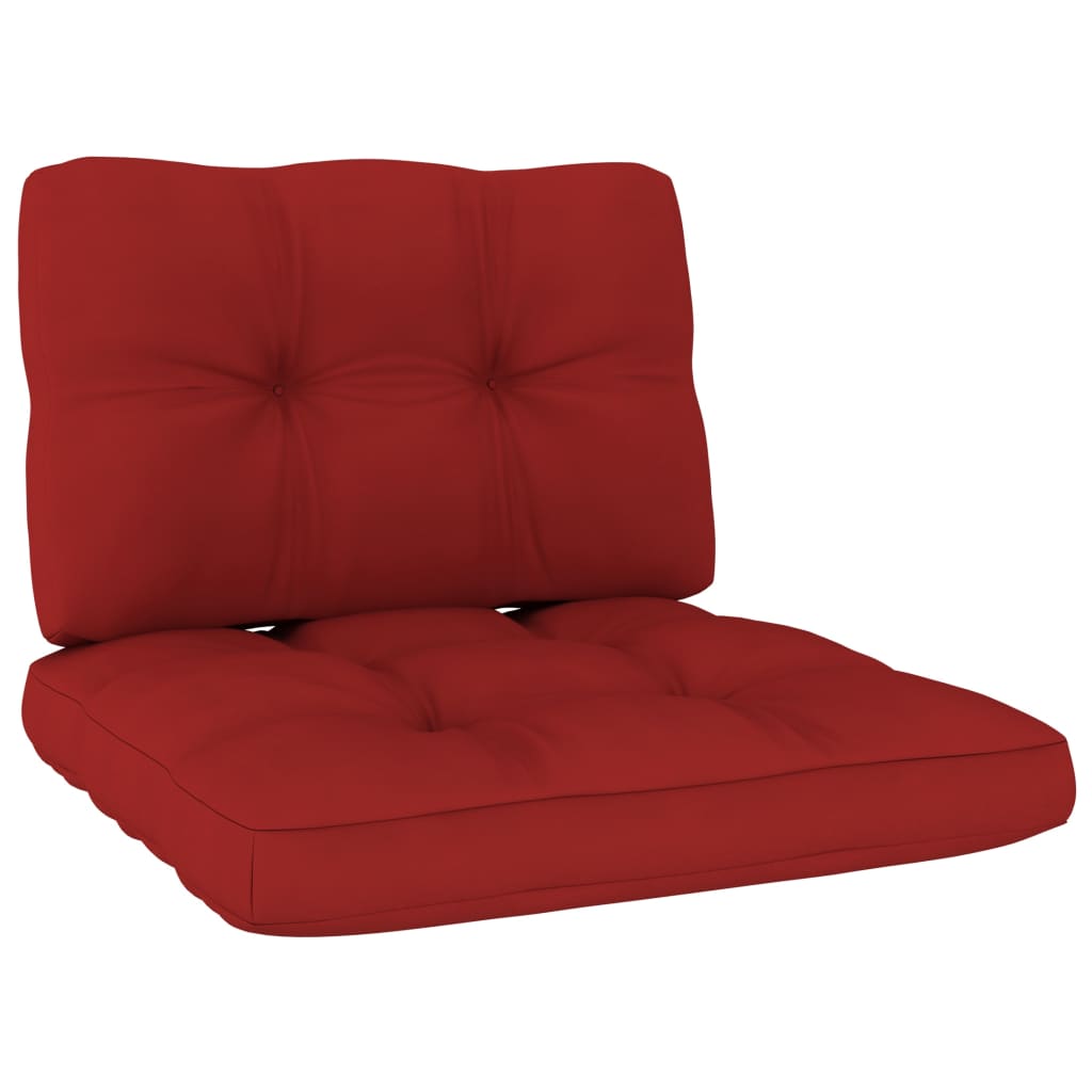 vidaXL Vrtna stolica s crvenim jastucima od impregnirane borovine