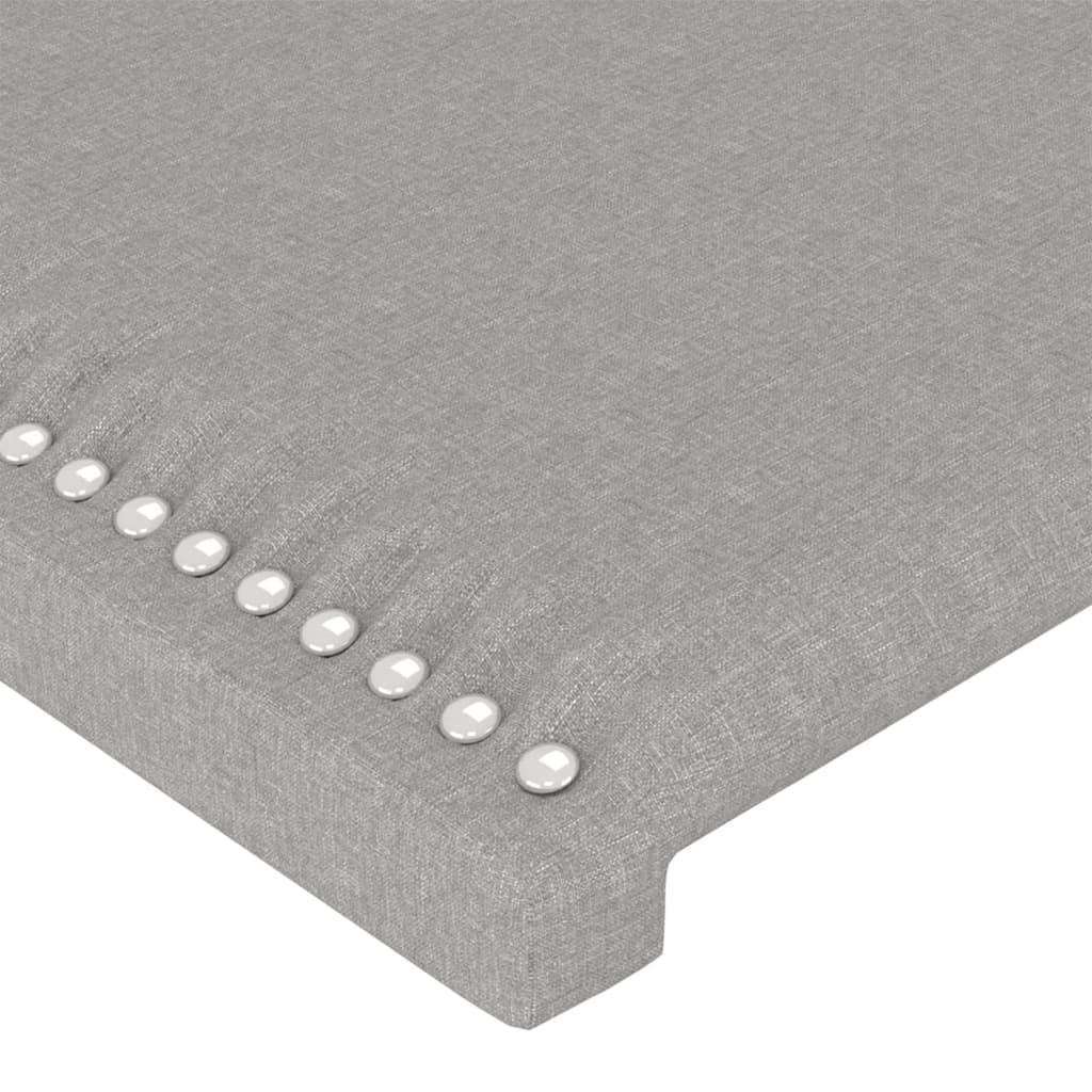 vidaXL Okvir za krevet s uzglavljem svjetlosivi 180x200 cm od tkanine