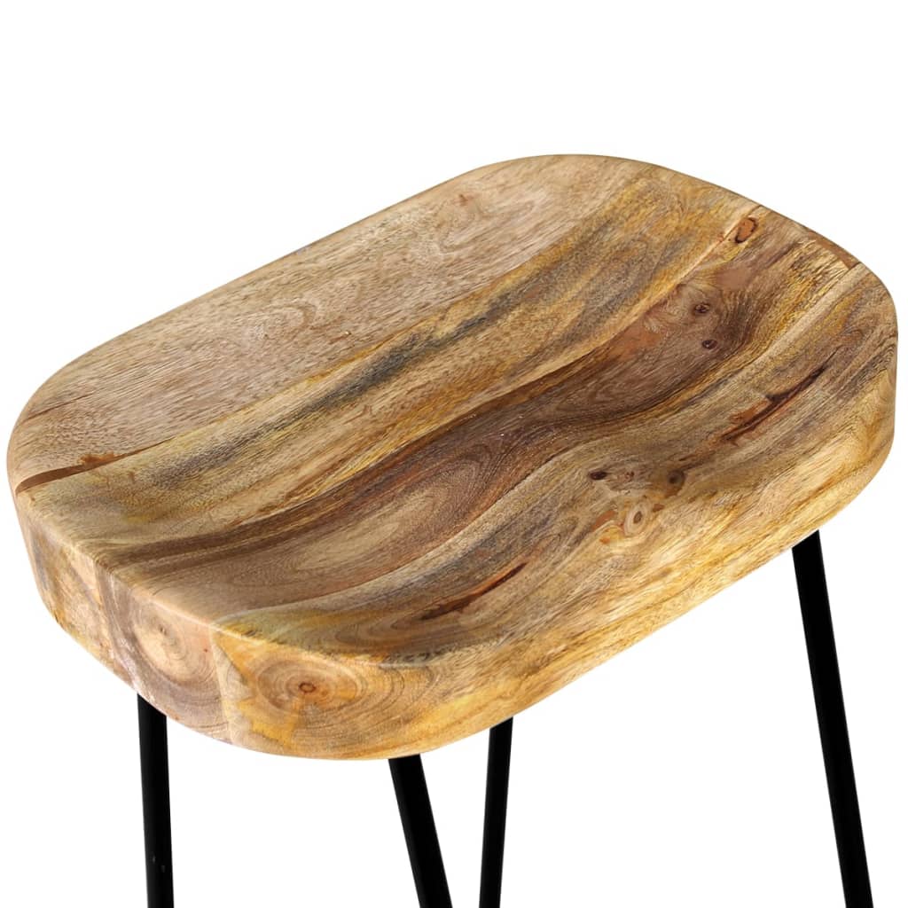 vidaXL Barske stolice od masivnog drva manga 2 kom