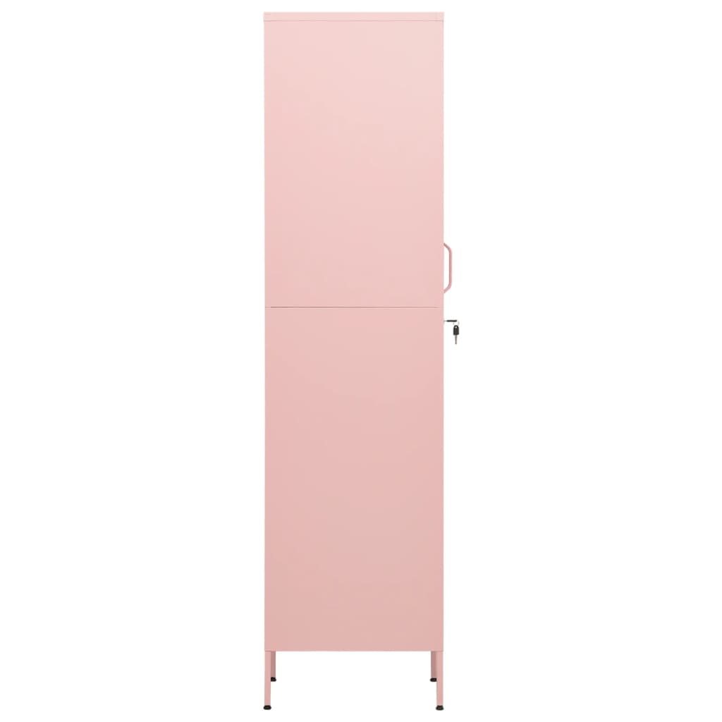 vidaXL Ormarić s ključem ružičasti 35 x 46 x 180 cm čelični