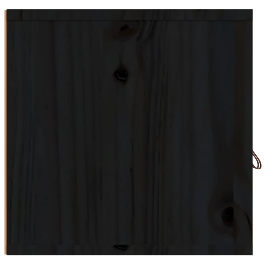 vidaXL Zidni ormarić crni 80 x 30 x 30 cm od masivne borovine