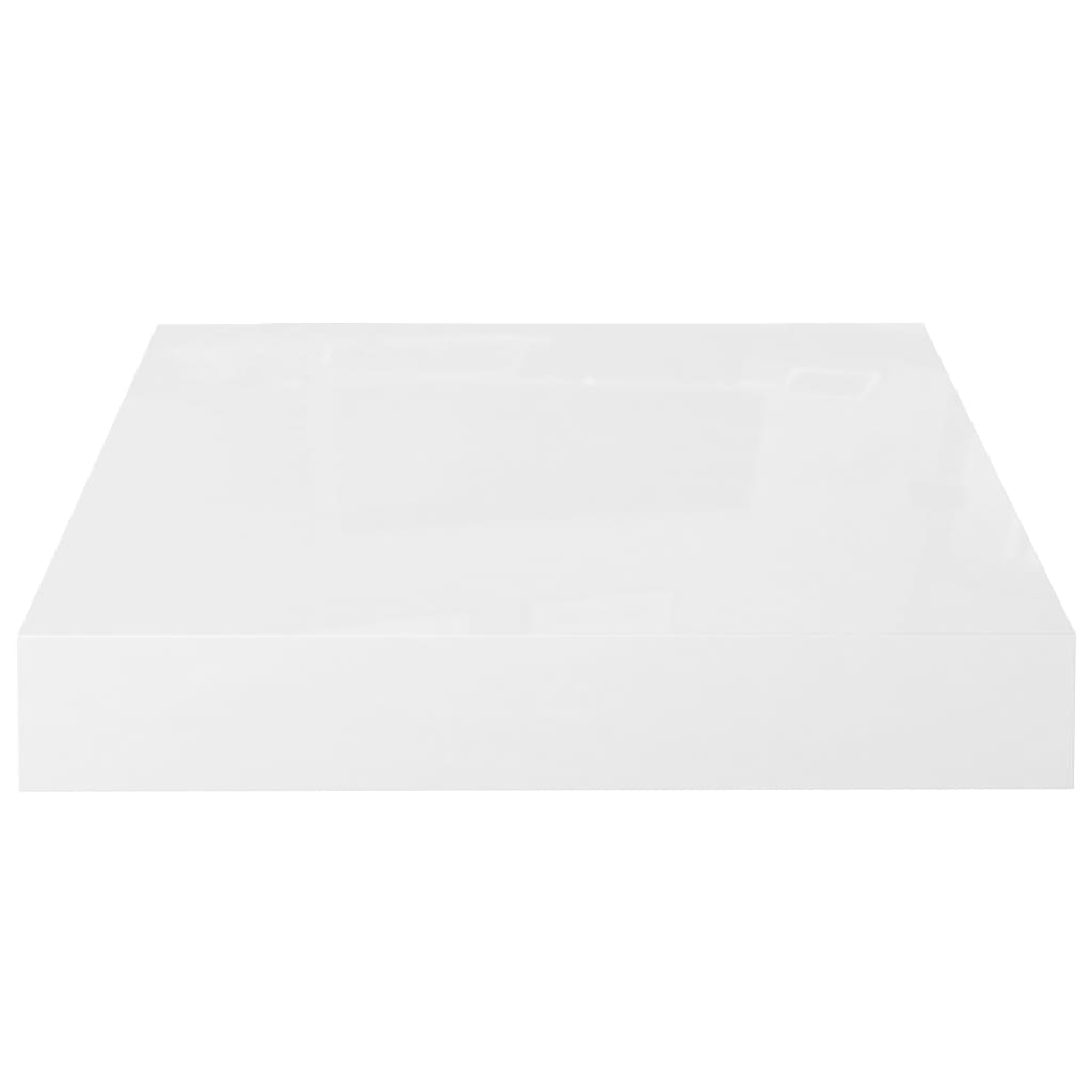 vidaXL Plutajuća zidna polica visoki sjaj bijela 23x23,5x3,8 cm MDF
