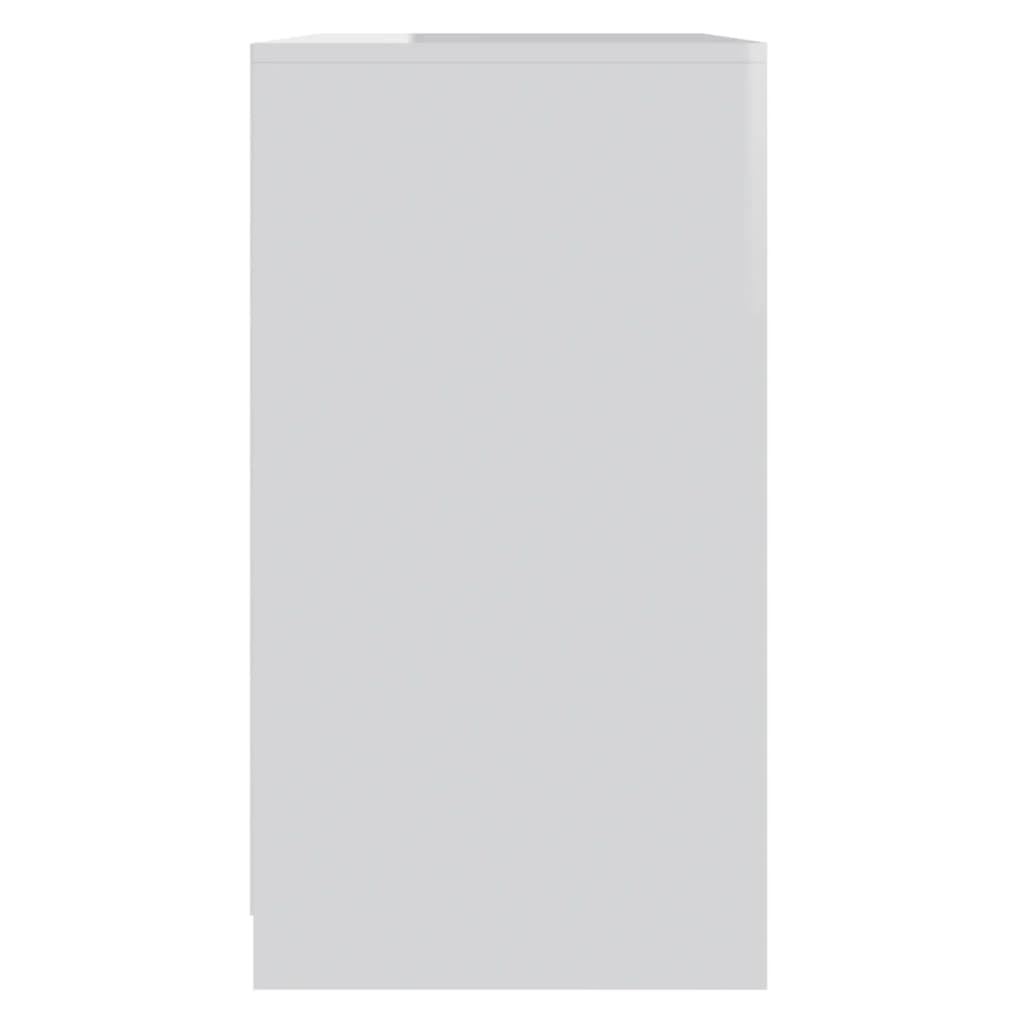 vidaXL Komoda visoki sjaj bijela 70 x 40,5 x 75 cm od iverice