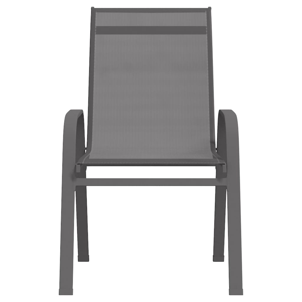 vidaXL Složive vrtne stolice od tekstilena 2 kom sive