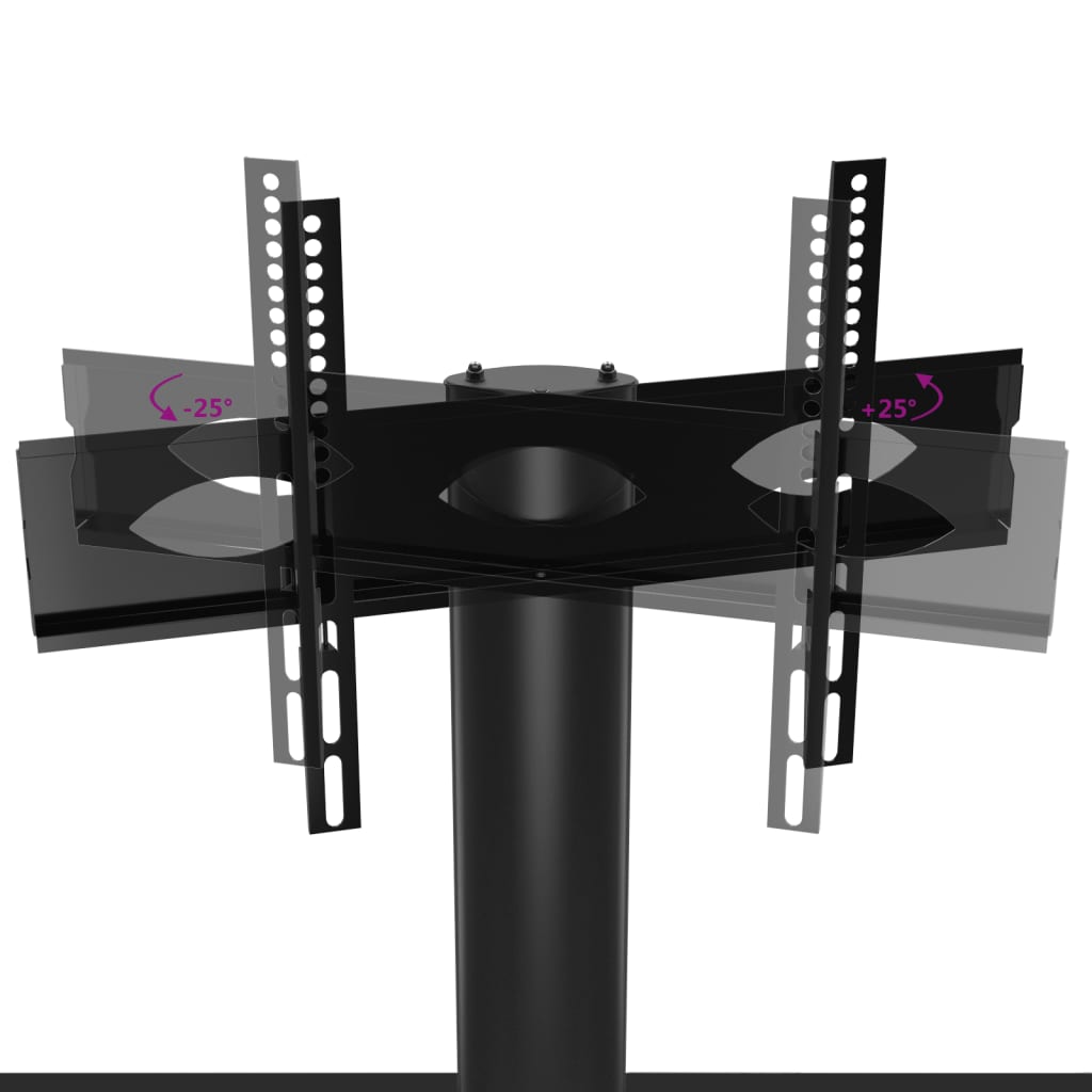 vidaXL Kutni TV stalak s 3 razine za 32 - 70 inča crni